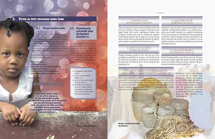 Plan de développement communal de Limbé, pages d'exemple