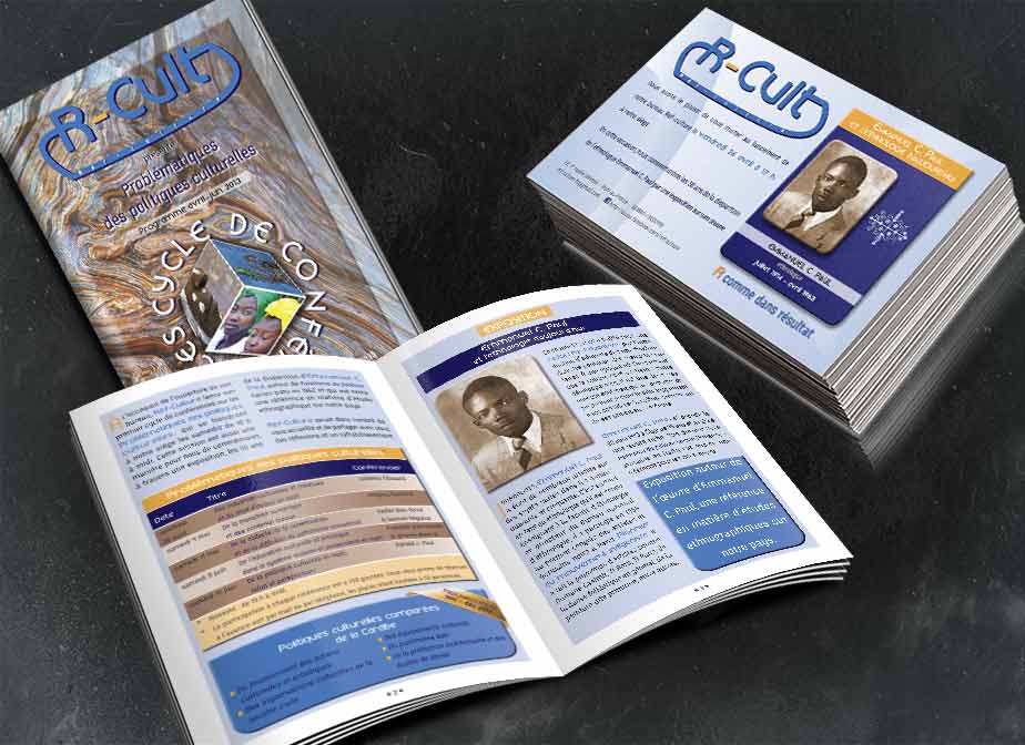 Le logo en action sur programme de conférences et invitation pour le lancement de Ref-Culture