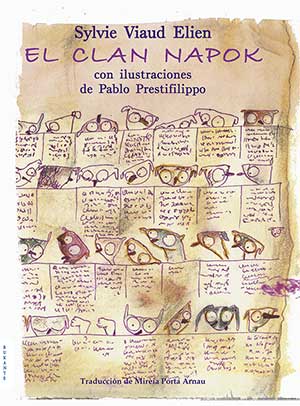 Portada del Clan Napok, relato escrito por Sylvie Viaud-Elien e ilustrado por Pablo Prestifilippo
